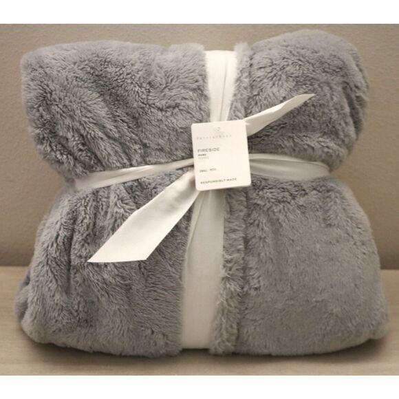 Pottery Barn Women's Sz Small Gray Fireside Hooded Robe - Picture 1 of 5